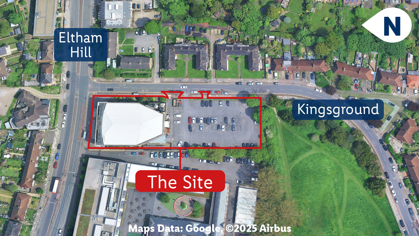 aerial photograph of the site