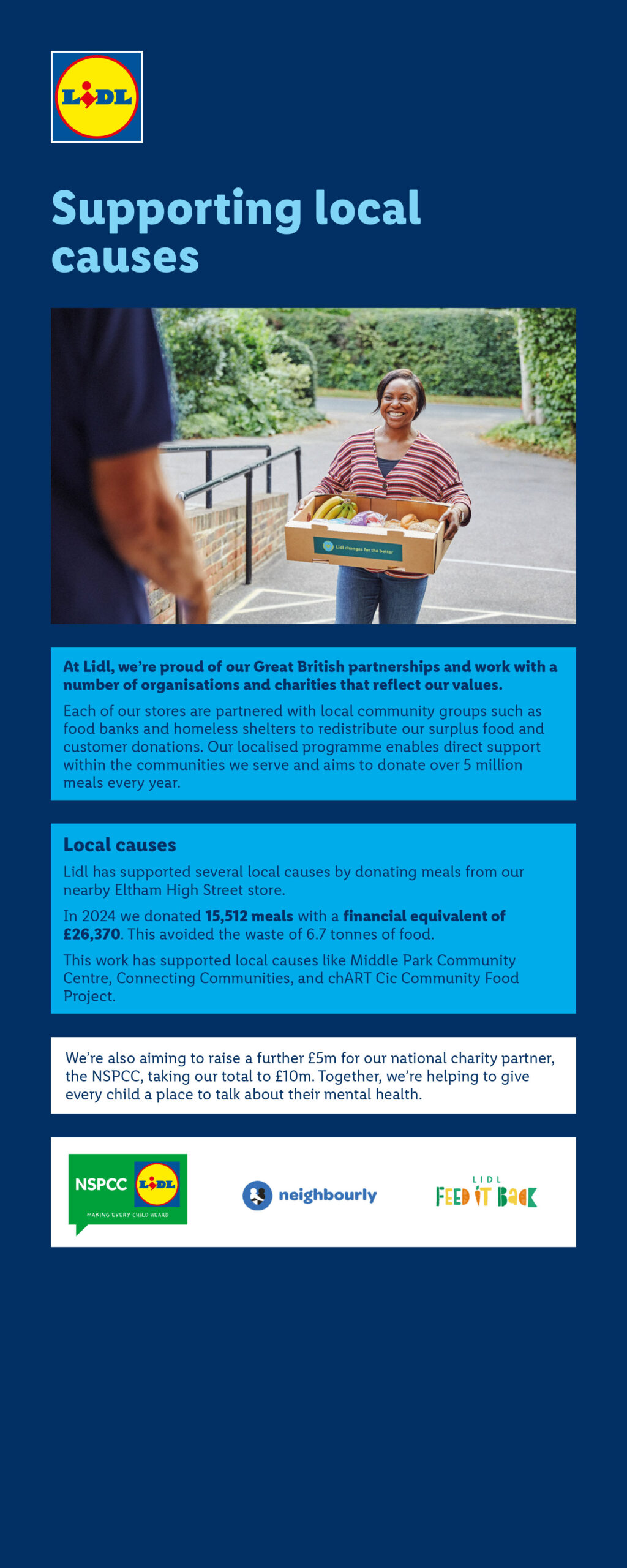 supporting local causes banner